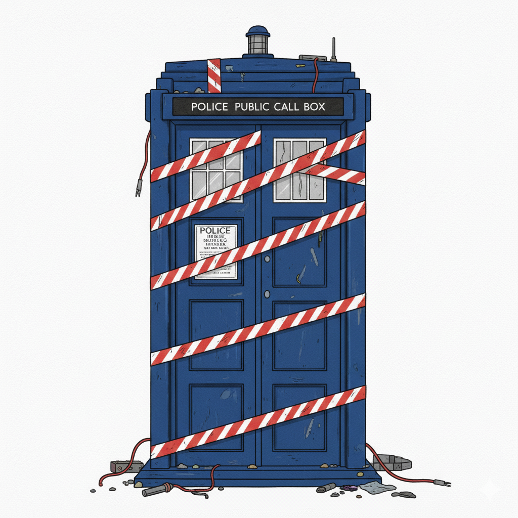 Ilustración de una TARDIS exterior